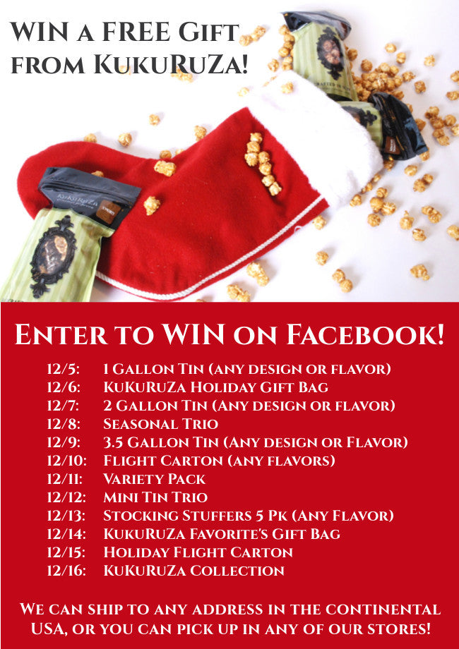 Join us for 12 Days of KuKuRuZa Giveaways!